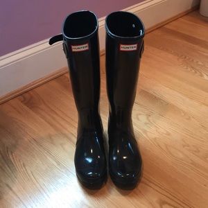 Hunter Boots - black gloss